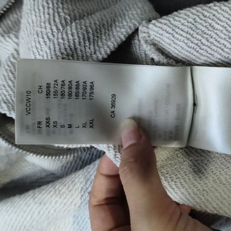 Louis Vuitton Louis Vuitton Gray Cotton Women's Hoodie 0089 Size S / US 4 / IT 40 - 8 Thumbnail