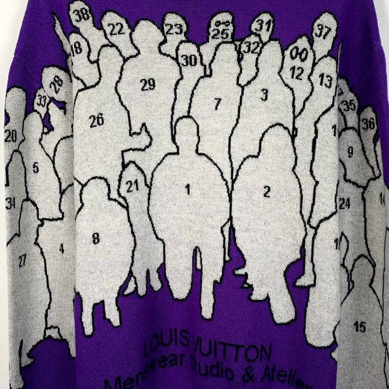 Louis Vuitton Louis Vuitton Purple Cotton Knit Sweater for Women 0089 Size M / US 6-8 / IT 42-44 - 4 Thumbnail
