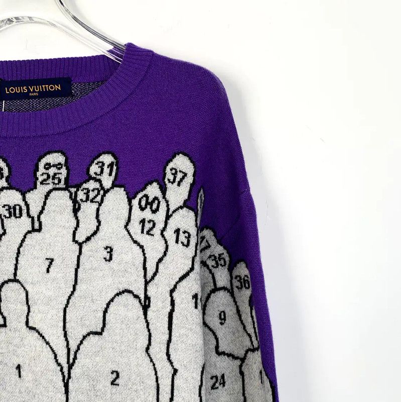 Louis Vuitton Louis Vuitton Purple Cotton Knit Sweater for Women 0089 Size M / US 6-8 / IT 42-44 - 3 Thumbnail