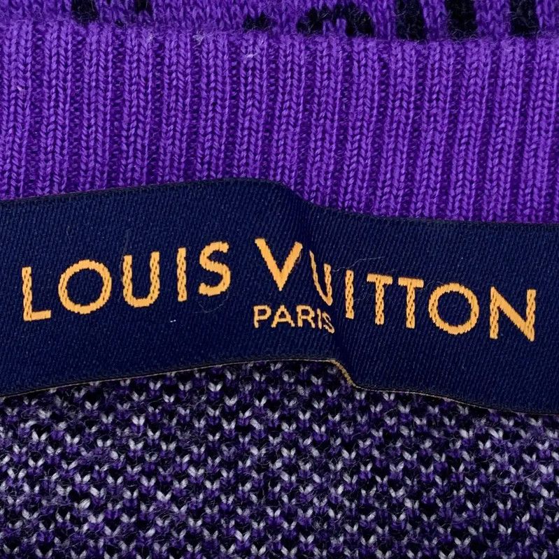 Louis Vuitton Louis Vuitton Purple Cotton Knit Sweater for Women 0089 Size M / US 6-8 / IT 42-44 - 6 Thumbnail