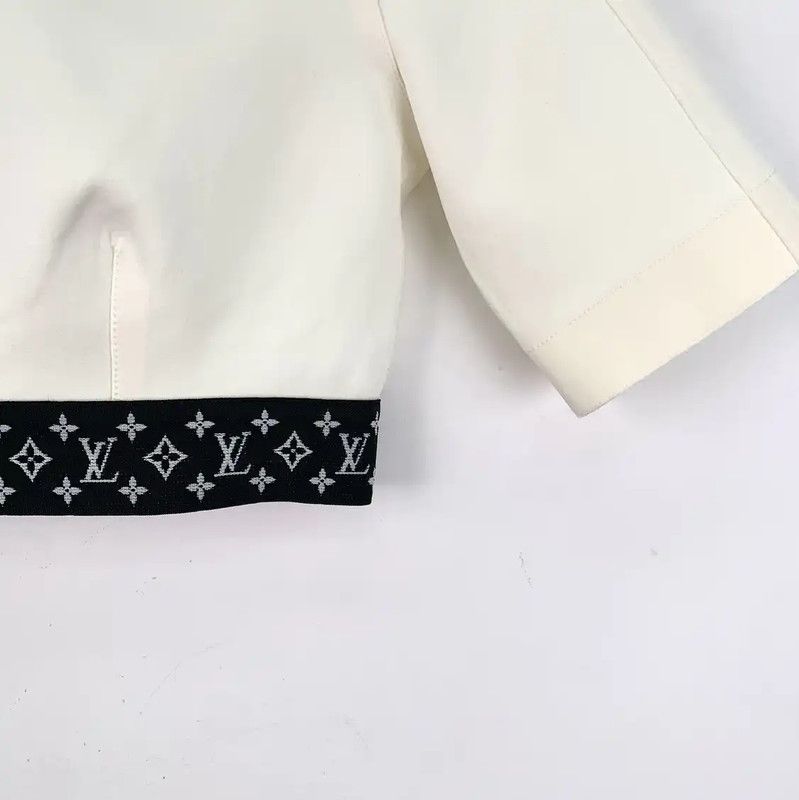 Louis Vuitton Louis Vuitton White Cropped Women’s T-Shirt 0089 Size M / US 6-8 / IT 42-44 - 4 Thumbnail