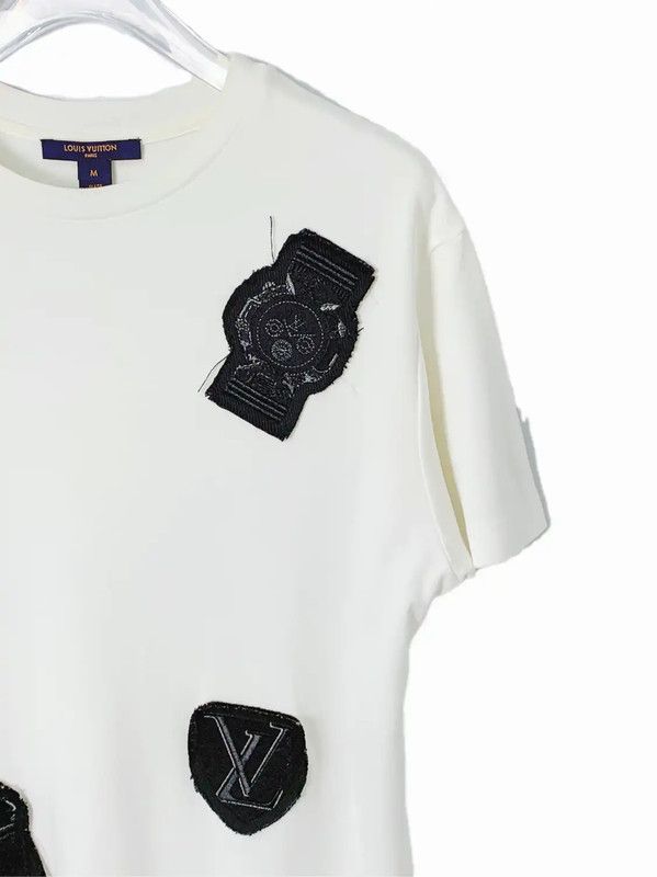 Louis Vuitton Louis Vuitton Cotton White T-Shirt for Women 0089 Size M / US 6-8 / IT 42-44 - 4 Thumbnail