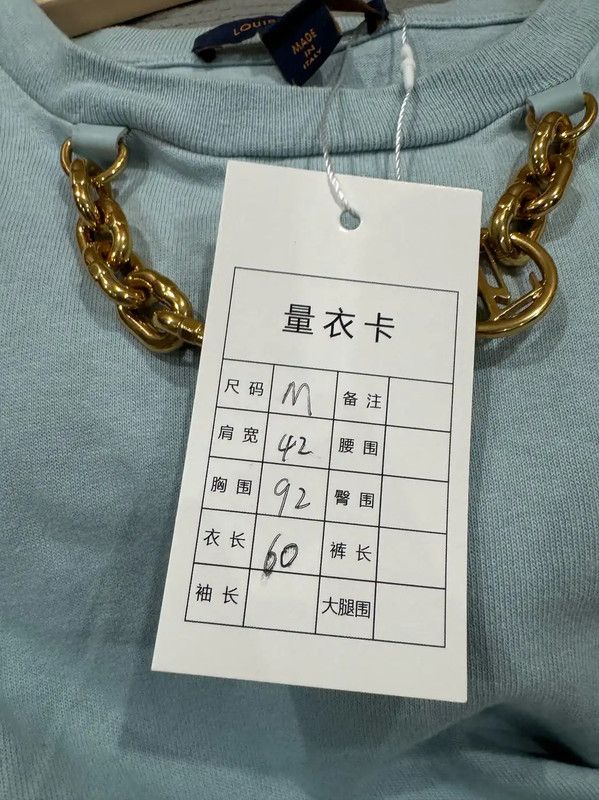 Louis Vuitton Louis Vuitton Sky Blue Cotton T-Shirt for Women 0089 Size M / US 6-8 / IT 42-44 - 5 Thumbnail