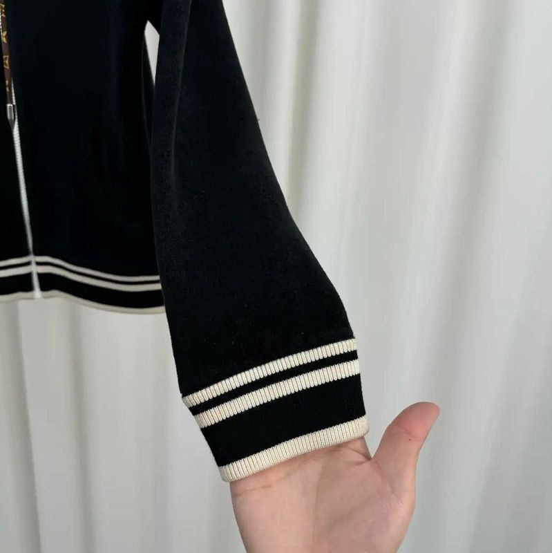 Louis Vuitton Louis Vuitton Black Cotton Blend Embroidered Jacket 0089 Size XS / US 0-2 / IT 36-38 - 4 Thumbnail