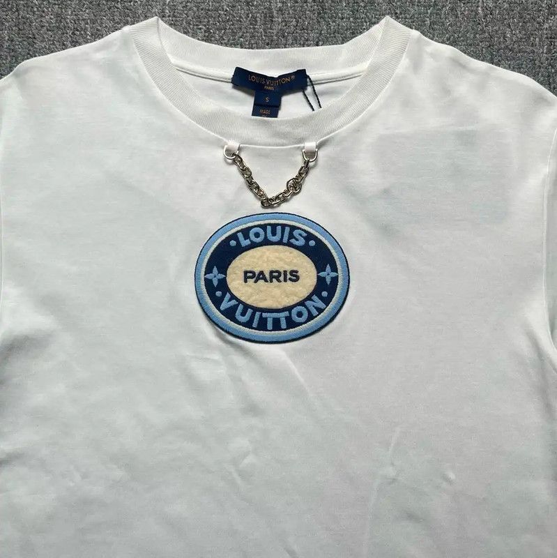 Louis Vuitton Louis Vuitton Women's Cotton T-Shirt in White 0089 Size S / US 4 / IT 40 - 4 Thumbnail