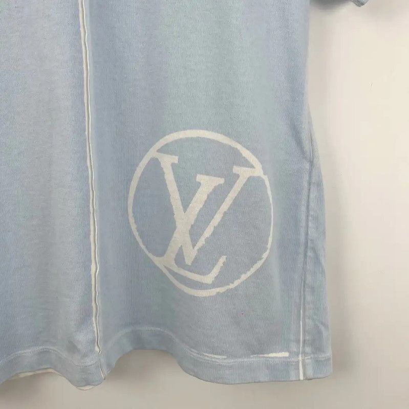 Louis Vuitton Louis Vuitton Summer Light Blue Logo T-Shirt 0089 Size XS / US 0-2 / IT 36-38 - 4 Thumbnail