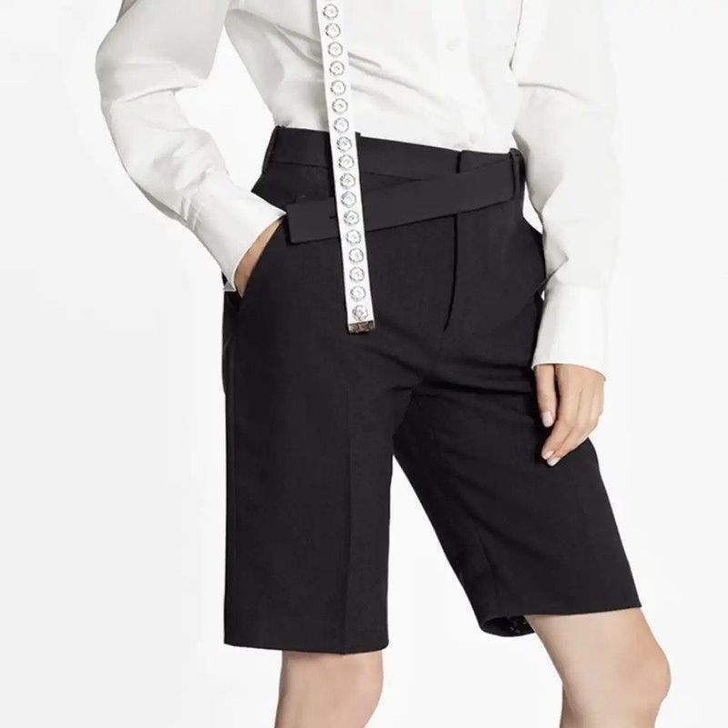 Louis Vuitton Louis Vuitton Black Women's Shorts Size S 0089 Size 23" - 9 Thumbnail