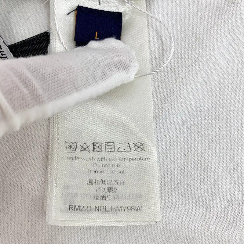 Louis Vuitton Louis Vuitton White Cotton T-Shirt for Women 0089 Size L / US 10 / IT 46 - 7 Thumbnail