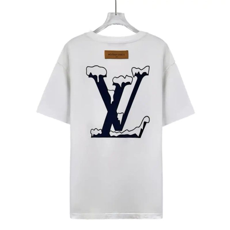 Louis Vuitton Louis Vuitton White Cotton T-Shirt for Women 0089 Size L / US 10 / IT 46 - 2 Thumbnail