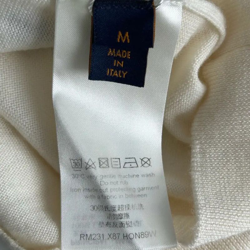 Louis Vuitton Louis Vuitton Women's Cream Cotton Blend Sweatshirt 0089 Size M / US 6-8 / IT 42-44 - 5 Thumbnail
