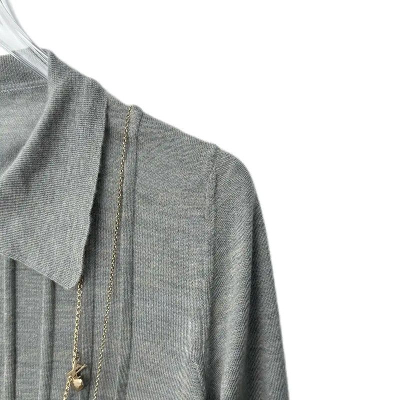 Louis Vuitton Louis Vuitton Gray Cotton Blend Sweater 0089 Size M / US 6-8 / IT 42-44 - 3 Thumbnail