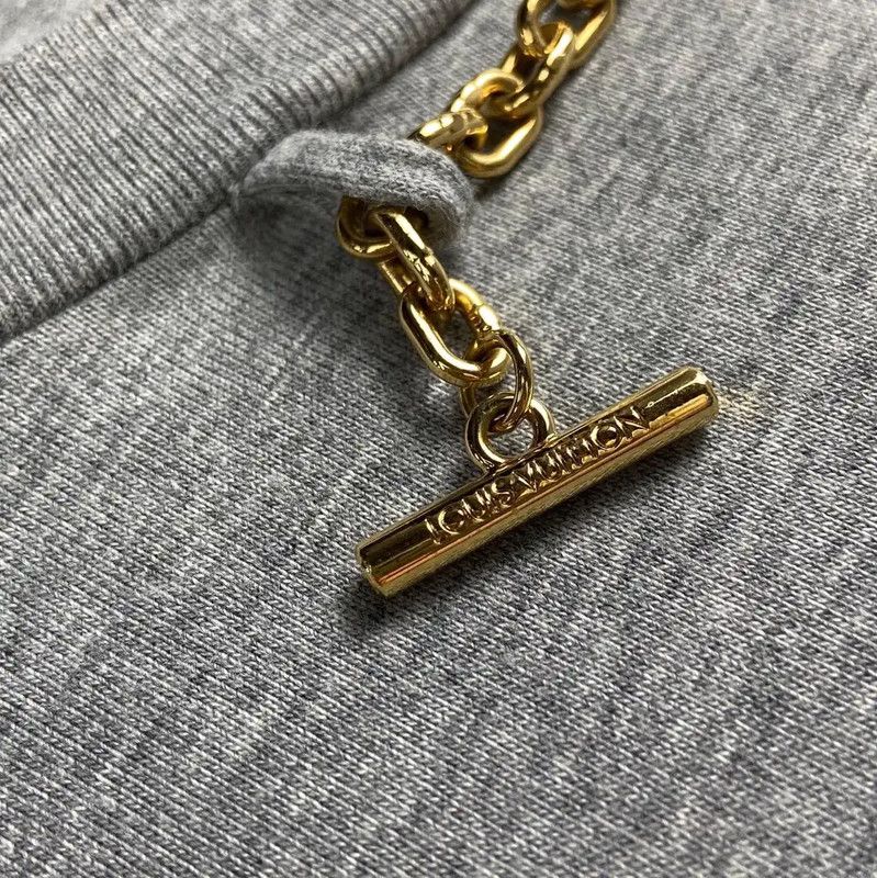 Louis Vuitton Louis Vuitton Gray Cotton T-Shirt for Women 0089 Size M / US 6-8 / IT 42-44 - 3 Thumbnail