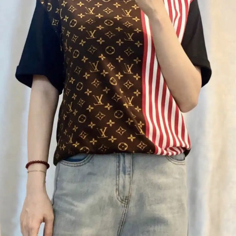 Louis Vuitton Louis Vuitton Color Block Cotton T-Shirt 0089 Size M / US 6-8 / IT 42-44 - 9 Thumbnail