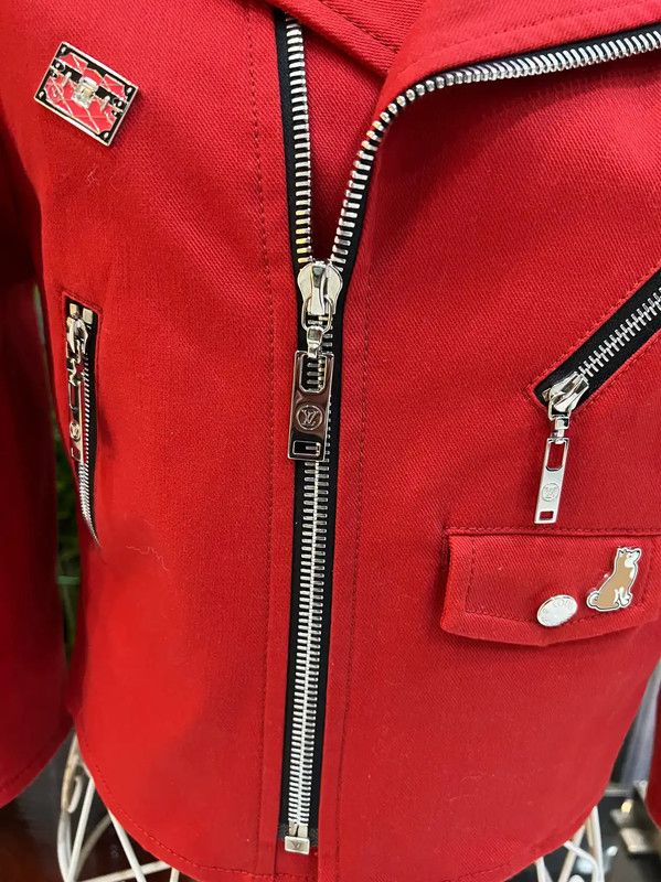 Louis Vuitton Louis Vuitton Red Logo Women's Jacket 0089 Size S / US 4 / IT 40 - 2 Thumbnail