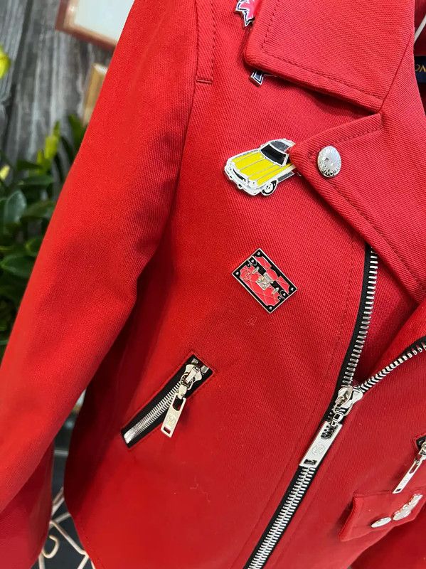 Louis Vuitton Louis Vuitton Red Logo Women's Jacket 0089 Size S / US 4 / IT 40 - 3 Thumbnail