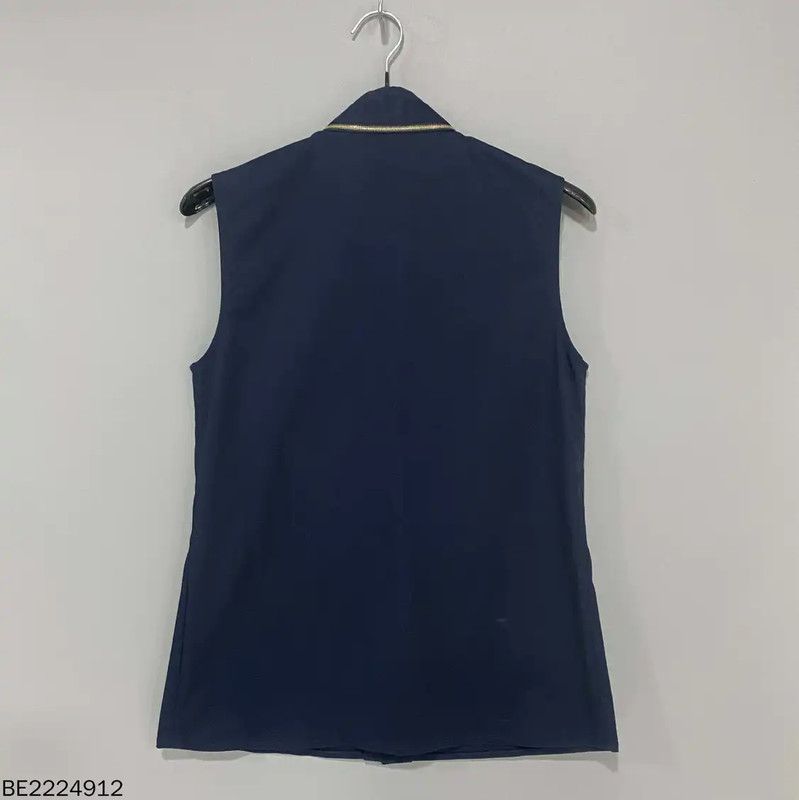 Louis Vuitton Louis Vuitton Women's Navy Blouse with Bow Detail 0089 Size ONE SIZE - 2 Thumbnail