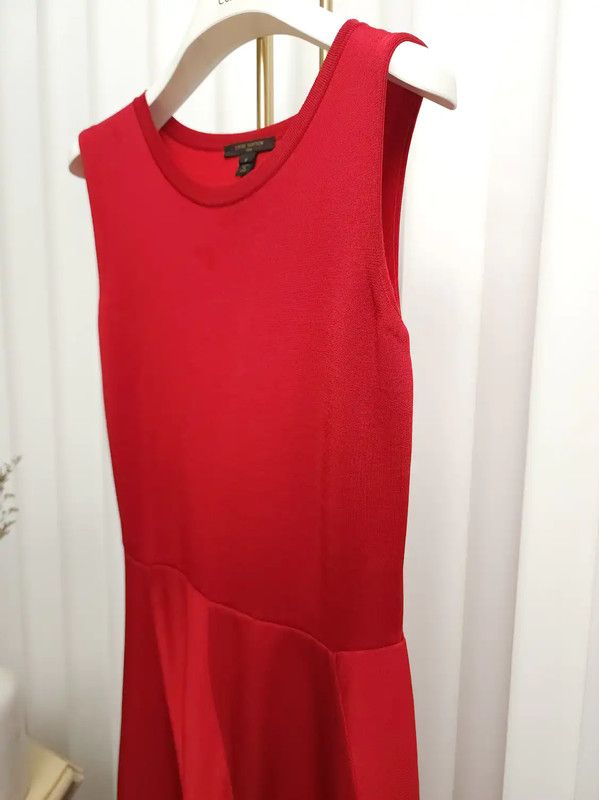 Louis Vuitton Louis Vuitton Red Wool Blend Dress for Ladies 0089 Size S / US 4 / IT 40 - 5 Thumbnail