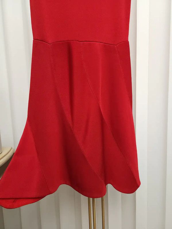 Louis Vuitton Louis Vuitton Red Wool Blend Dress for Ladies 0089 Size S / US 4 / IT 40 - 3 Thumbnail