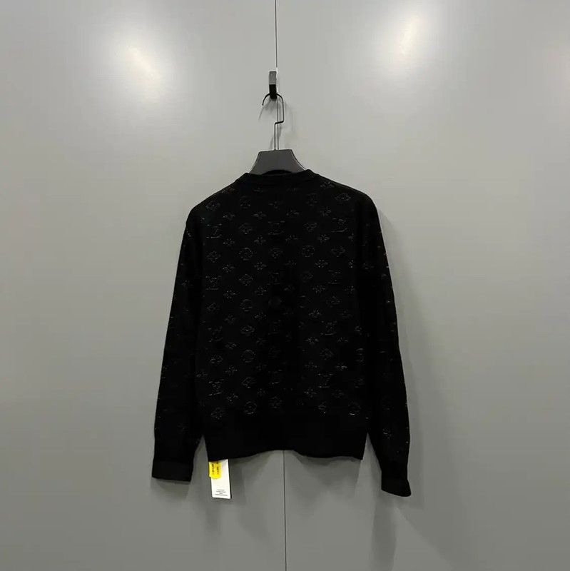 Louis Vuitton Louis Vuitton Black Wool Long Sleeve Sweatshirt 0089 Size XS / US 0-2 / IT 36-38 - 3 Thumbnail