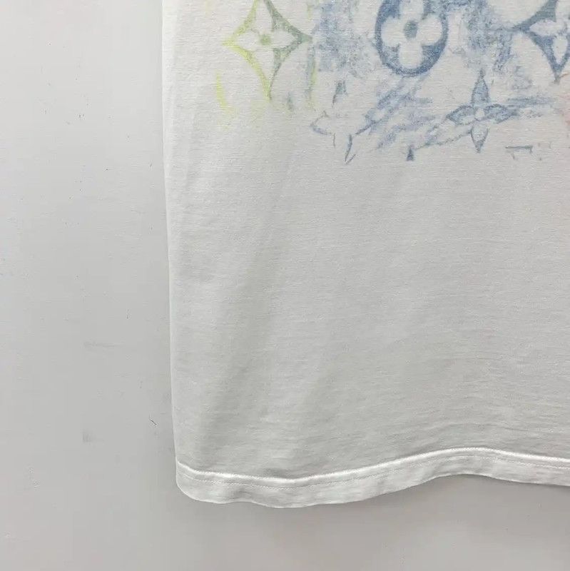 Louis Vuitton Louis Vuitton Women's White Cotton T-shirt 0089 Size L / US 10 / IT 46 - 4 Thumbnail