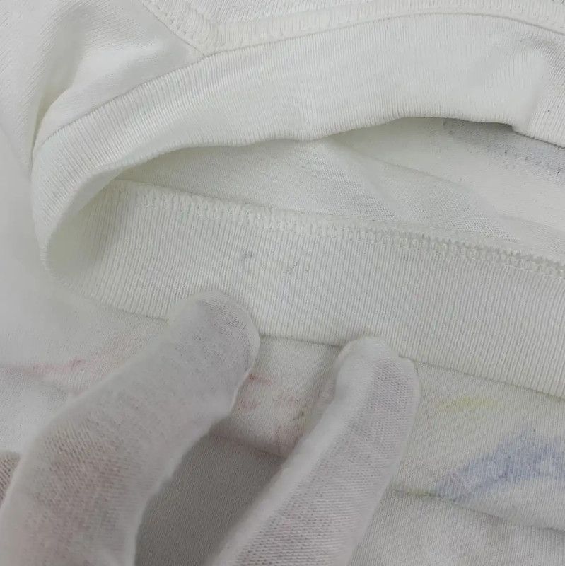 Louis Vuitton Louis Vuitton Women's White Cotton T-shirt 0089 Size L / US 10 / IT 46 - 8 Thumbnail