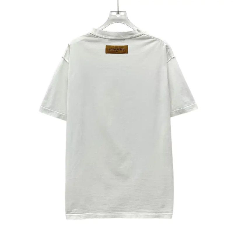 Louis Vuitton Louis Vuitton Women's White Cotton T-shirt 0089 Size L / US 10 / IT 46 - 2 Thumbnail