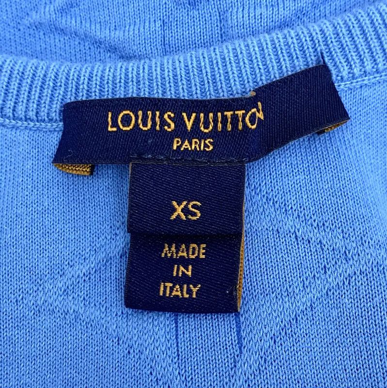 Louis Vuitton Louis Vuitton Blue Cotton Women's T-Shirt 0089 Size XS / US 0-2 / IT 36-38 - 5 Thumbnail