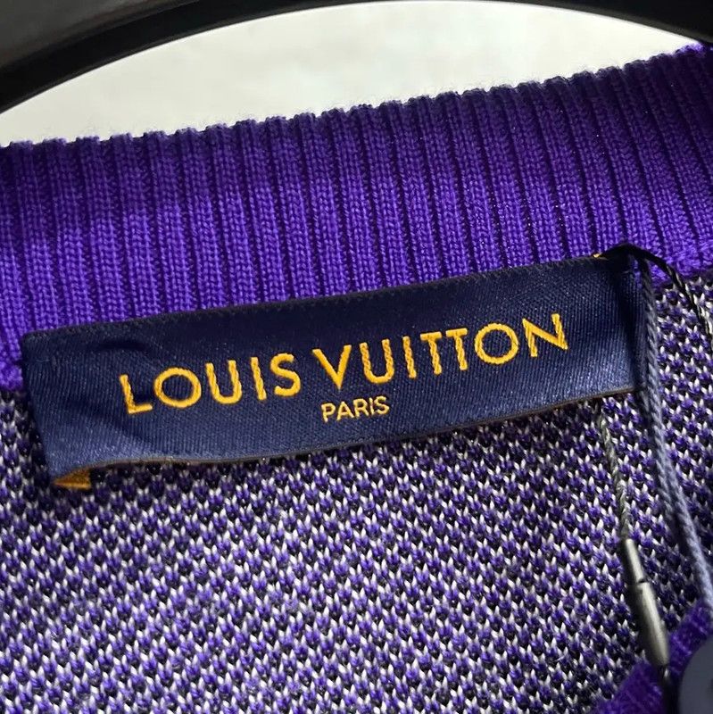 Louis Vuitton Louis Vuitton Purple Wool Women's Sweater 0089 Size S / US 4 / IT 40 - 4 Thumbnail