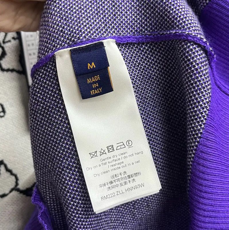 Louis Vuitton Louis Vuitton Purple Wool Women's Sweater 0089 Size S / US 4 / IT 40 - 3 Thumbnail