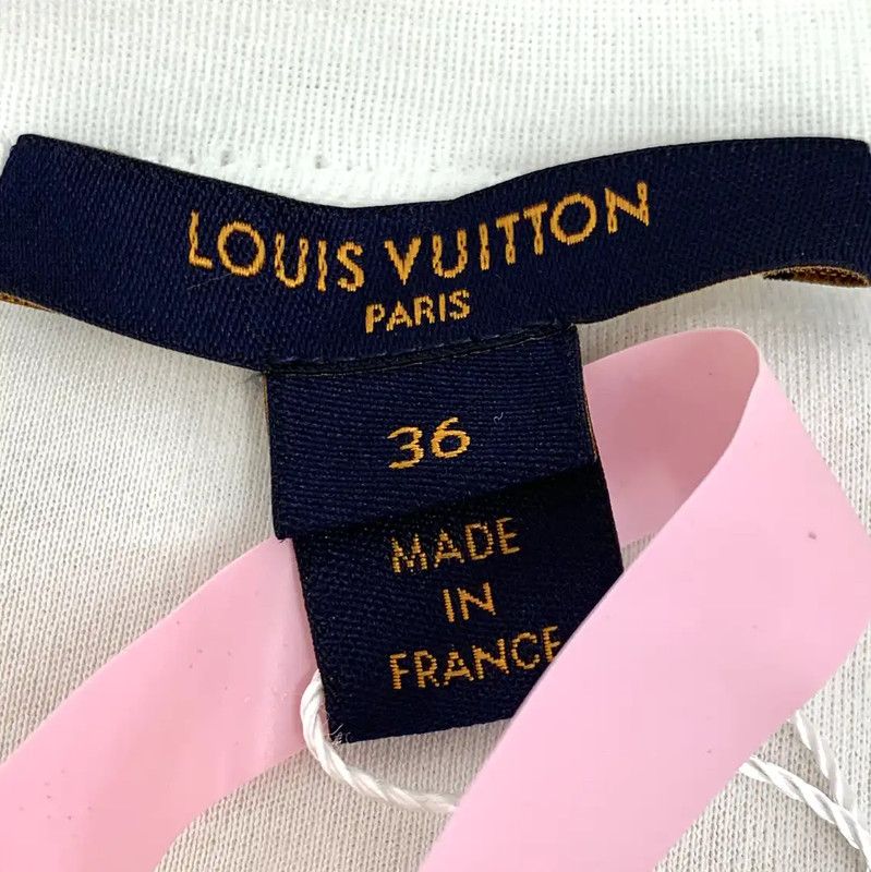 Louis Vuitton Louis Vuitton White Cotton Women's Dress 0089 Size XS / US 0-2 / IT 36-38 - 5 Thumbnail
