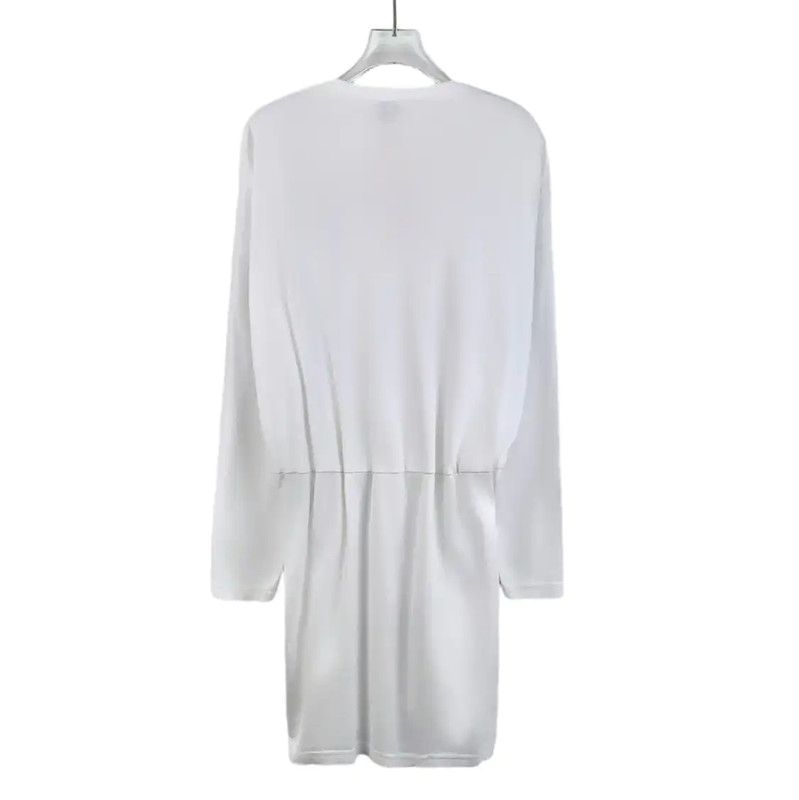 Louis Vuitton Louis Vuitton White Cotton Women's Dress 0089 Size XS / US 0-2 / IT 36-38 - 2 Thumbnail