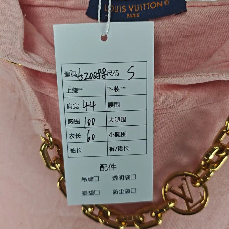 Louis Vuitton Louis Vuitton Pink Cotton Women's T-Shirt 0089 Size S / US 4 / IT 40 - 5 Thumbnail