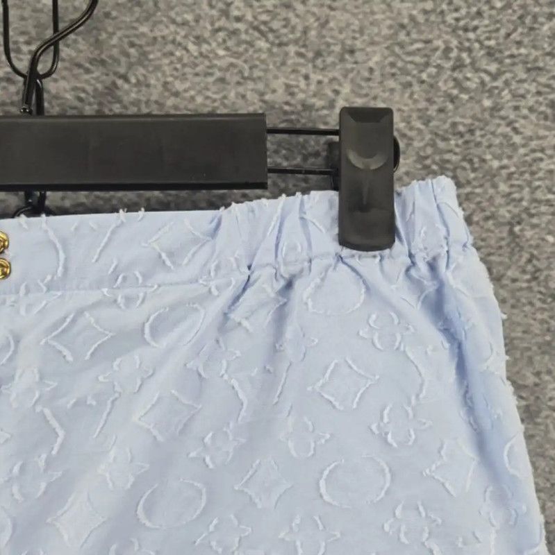 Louis Vuitton Louis Vuitton Blue Cotton Women's Shorts 0089 Size 28" / US 6 / IT 42 - 4 Thumbnail