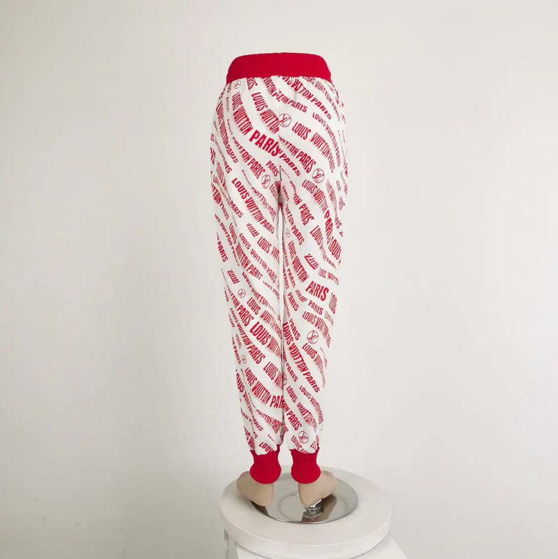 Louis Vuitton Louis Vuitton White Logo Embroidered Lounge Pants 0089 Size 23" - 2 Thumbnail