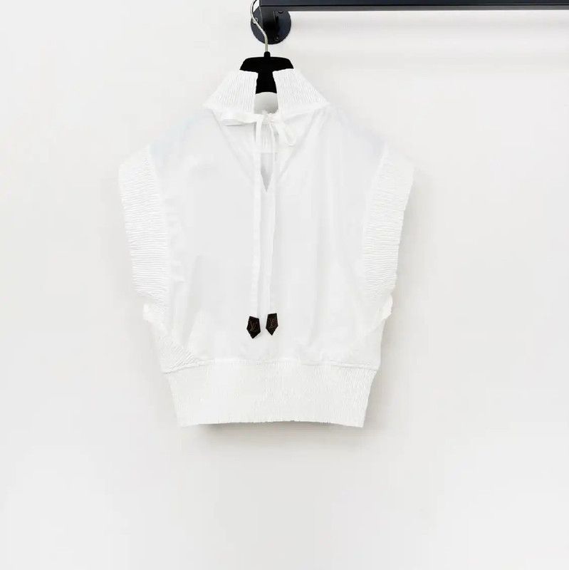 Louis Vuitton Louis Vuitton Women's White Summer Short Sleeve Shirt 0089 Size XS / US 0-2 / IT 36-38 - 2 Thumbnail