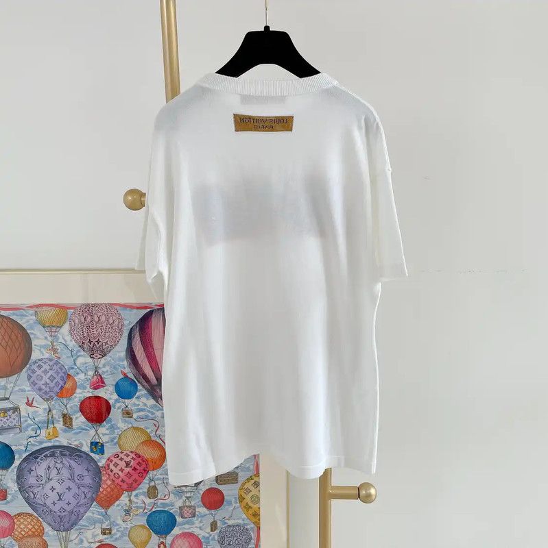 Louis Vuitton Louis Vuitton White Cotton Graphic Summer T-Shirt 0089 Size XS / US 0-2 / IT 36-38 - 2 Thumbnail
