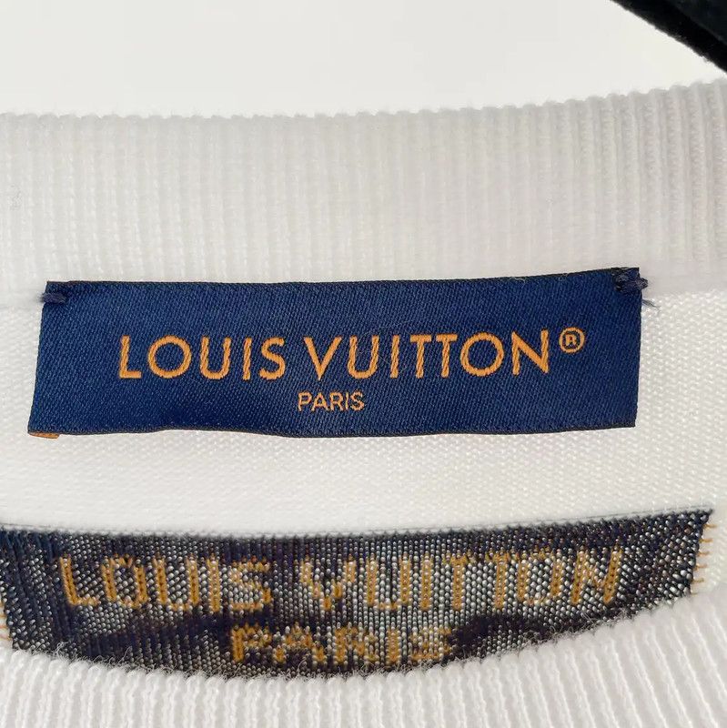 Louis Vuitton Louis Vuitton White Cotton Graphic Summer T-Shirt 0089 Size XS / US 0-2 / IT 36-38 - 5 Thumbnail