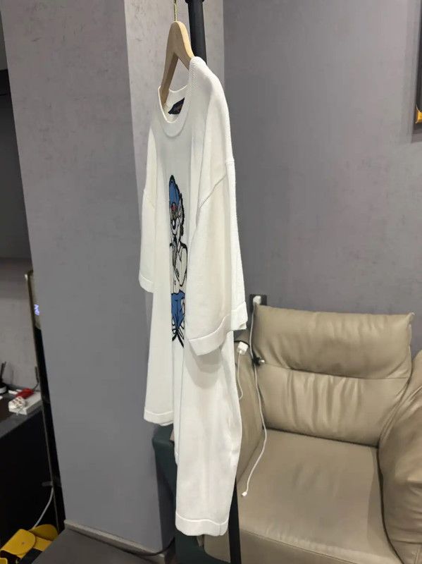 Louis Vuitton Louis Vuitton White Cotton Women's T-Shirt 0089 Size L / US 10 / IT 46 - 3 Thumbnail