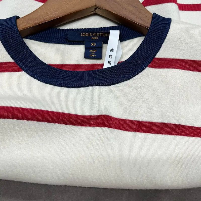 Louis Vuitton Louis Vuitton Striped Silk Women's T-Shirt 0089 Size XS / US 0-2 / IT 36-38 - 3 Thumbnail