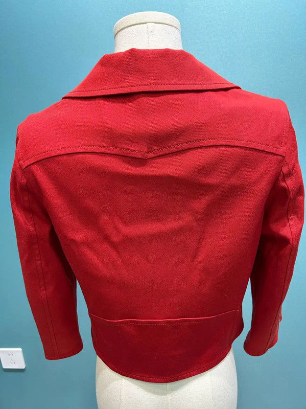 Louis Vuitton Louis Vuitton Red Spring Autumn Collar Jacket 0089 Size S / US 4 / IT 40 - 2 Thumbnail