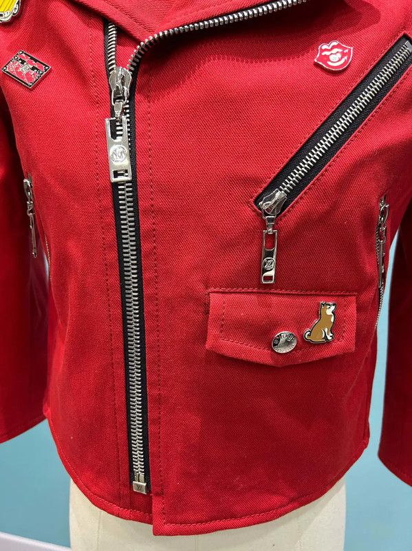 Louis Vuitton Louis Vuitton Red Spring Autumn Collar Jacket 0089 Size S / US 4 / IT 40 - 6 Thumbnail