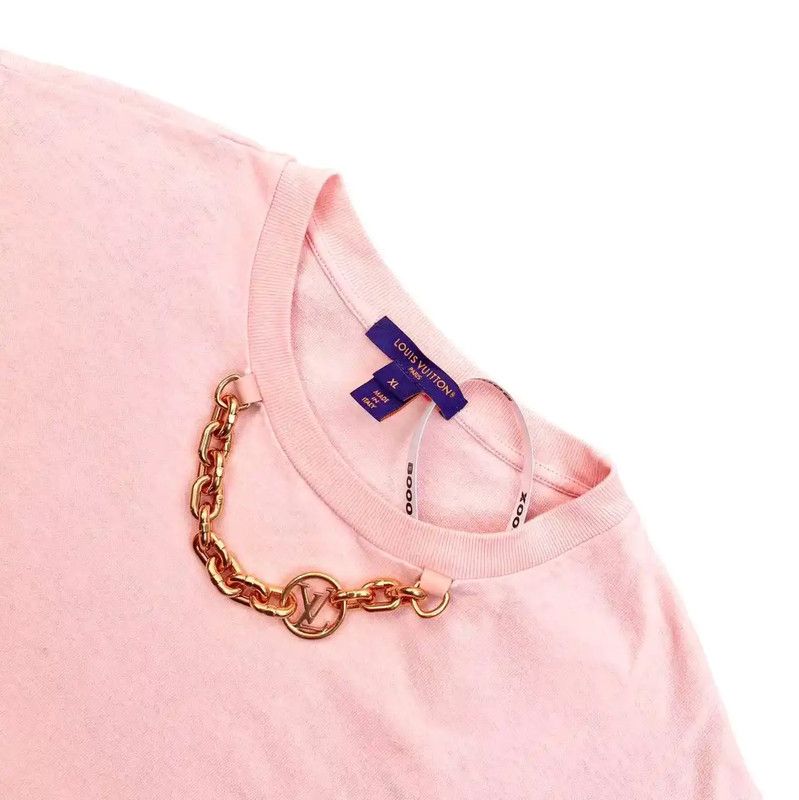 Louis Vuitton Louis Vuitton Pink Cotton T-Shirt for Women 0089 Size XL / US 12-14 / IT 48-50 - 3 Thumbnail