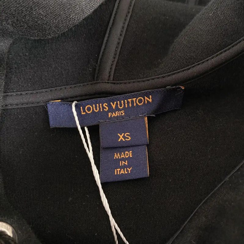 Louis Vuitton Louis Vuitton Black Cotton Logo Hoodie for Women 0089 Size XS / US 0-2 / IT 36-38 - 5 Thumbnail