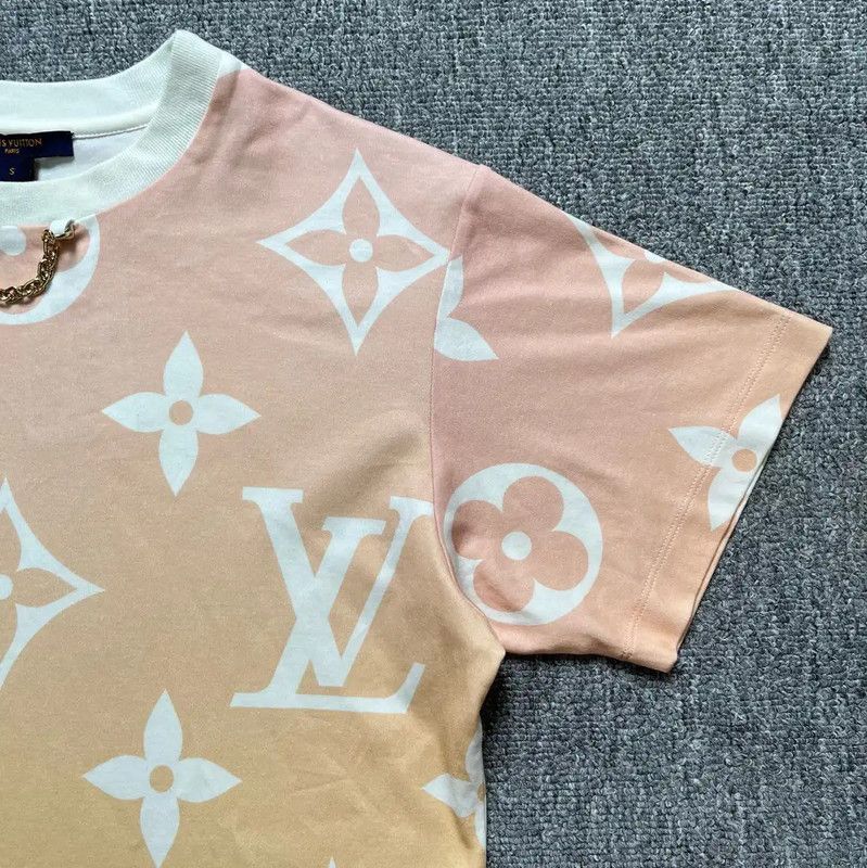 Louis Vuitton Louis Vuitton Pink Cotton Women's T-Shirt 0089 Size XS / US 0-2 / IT 36-38 - 3 Thumbnail
