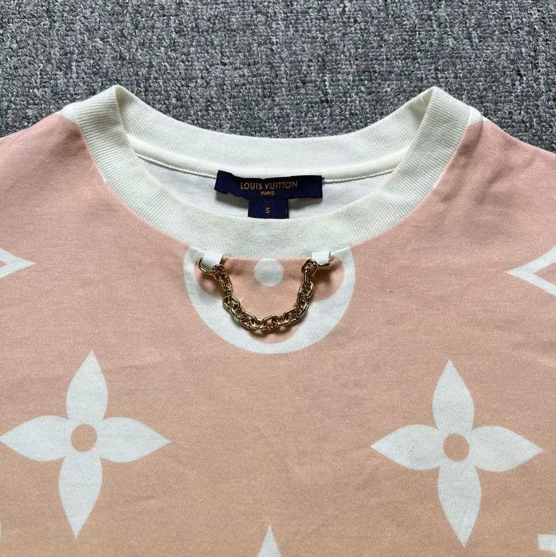 Louis Vuitton Louis Vuitton Pink Cotton Women's T-Shirt 0089 Size XS / US 0-2 / IT 36-38 - 4 Thumbnail