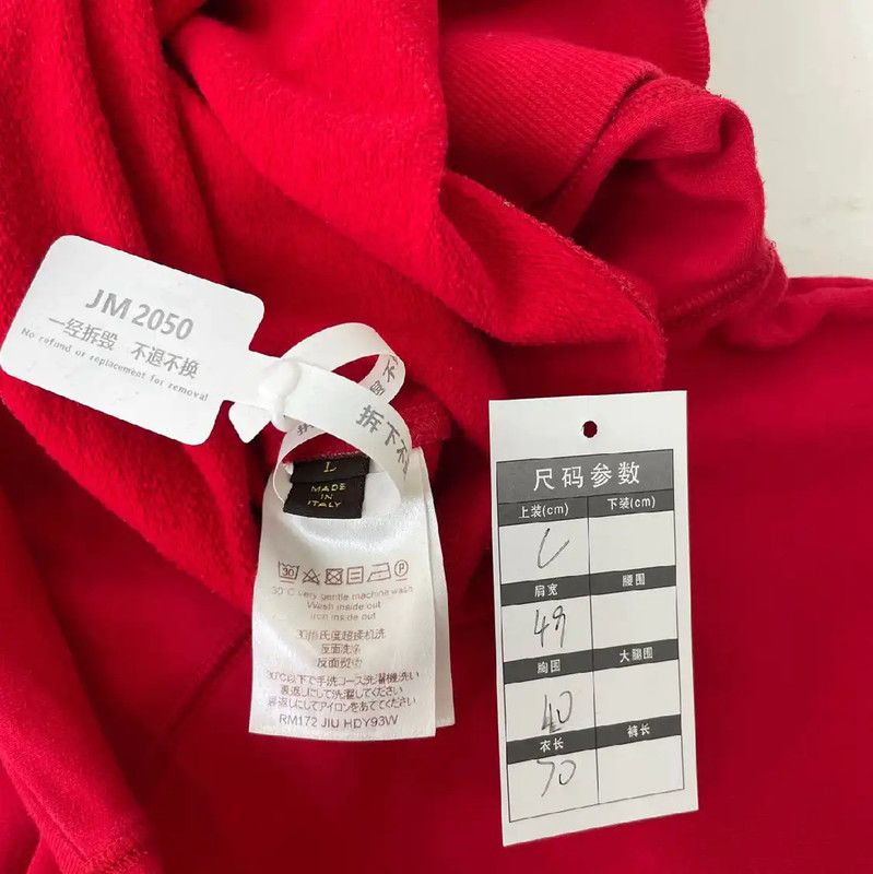 Louis Vuitton Louis Vuitton Red Cotton Women's Sweatshirt 0089 Size L / US 10 / IT 46 - 5 Thumbnail