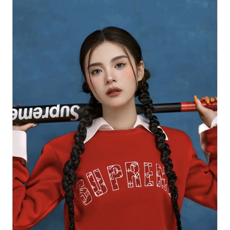 Louis Vuitton Louis Vuitton Red Cotton Women's Sweatshirt 0089 Size L / US 10 / IT 46 - 6 Thumbnail