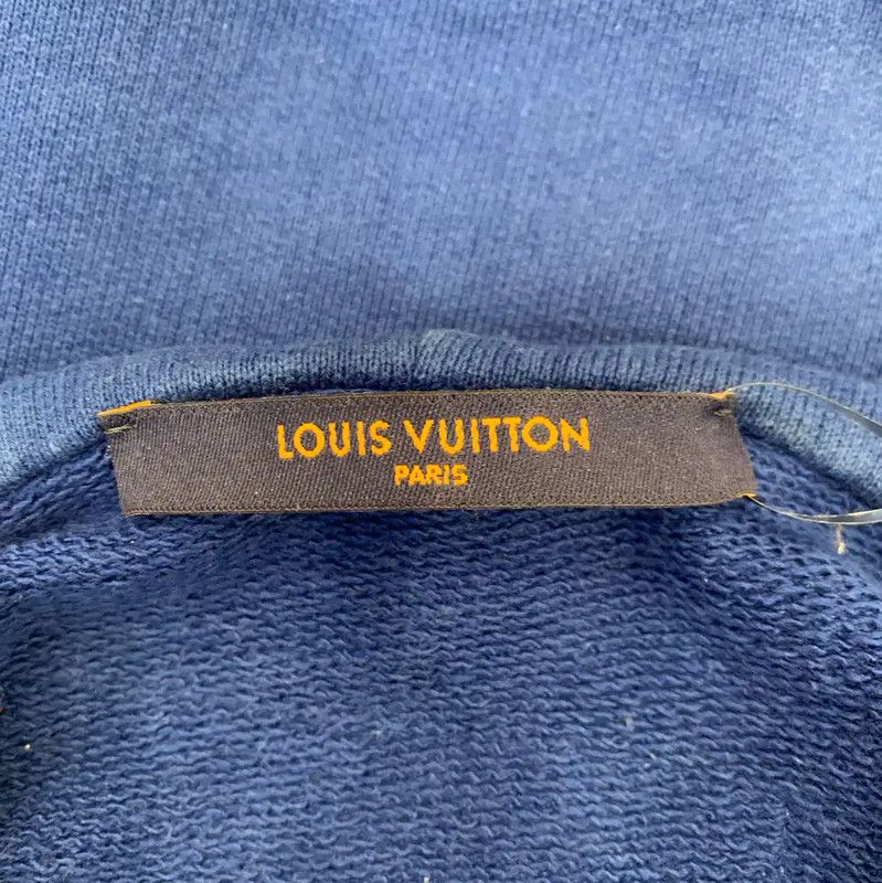 Louis Vuitton Louis Vuitton Blue Cotton Hoodie for Women 0089 Size M / US 6-8 / IT 42-44 - 5 Thumbnail