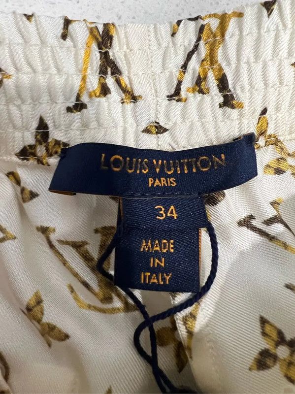 Louis Vuitton Louis Vuitton White Cotton XS Women's Shorts 0089 Size 22" - 4 Thumbnail