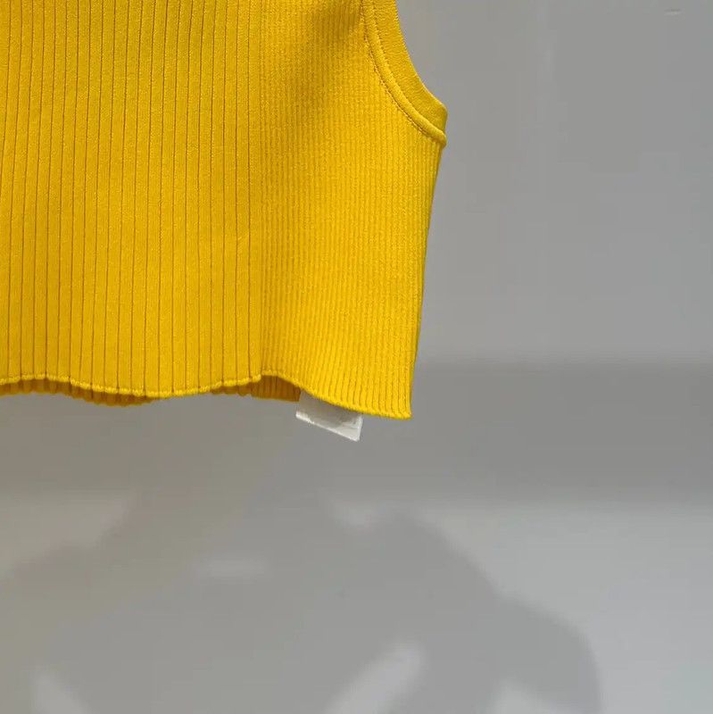 Louis Vuitton Louis Vuitton Yellow Knit Logo Top 0089 Size S / US 4 / IT 40 - 3 Thumbnail
